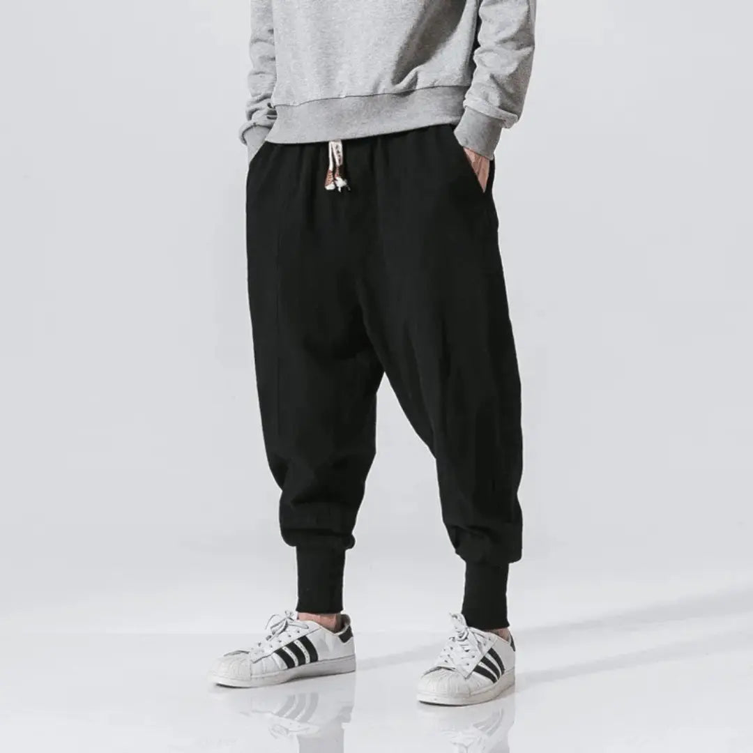 Men's Cotton Blend Drop Crotch Pants