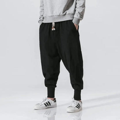 Men's Cotton Blend Drop Crotch Pants