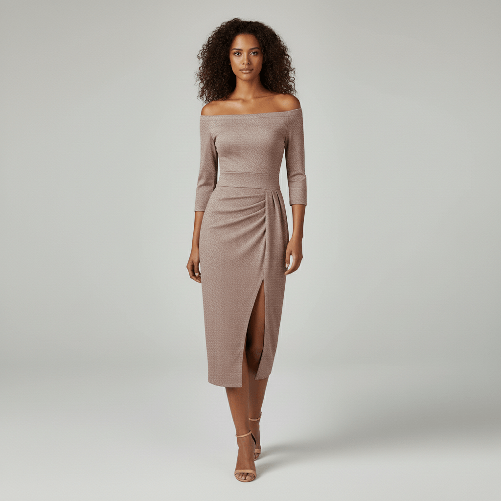 Chic Strapless Bridesmaid Evening Gown