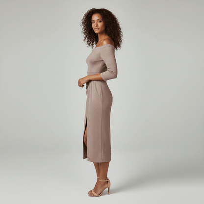 Chic Strapless Bridesmaid Evening Gown