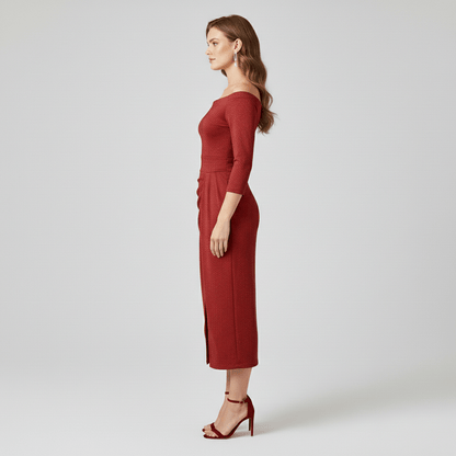 Chic Strapless Bridesmaid Evening Gown