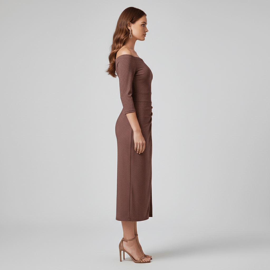 Chic Strapless Bridesmaid Evening Gown