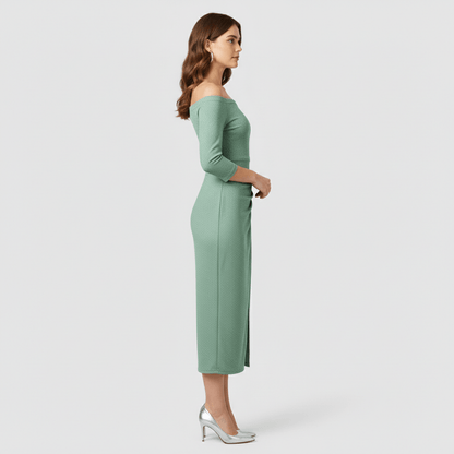 Chic Strapless Bridesmaid Evening Gown