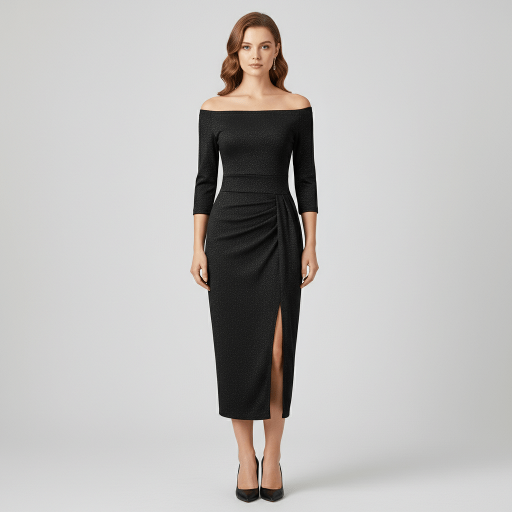 Chic Strapless Bridesmaid Evening Gown