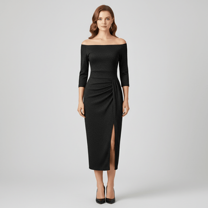 Chic Strapless Bridesmaid Evening Gown