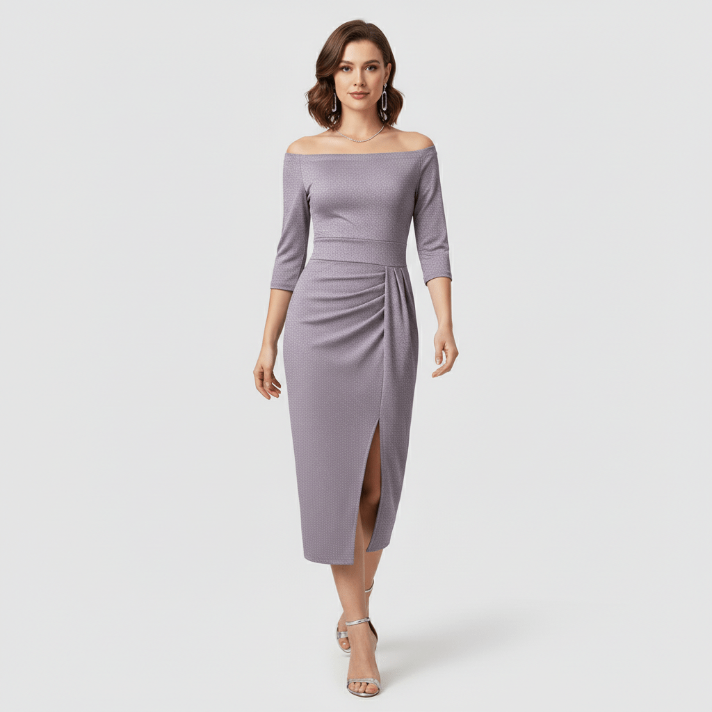 Chic Strapless Bridesmaid Evening Gown