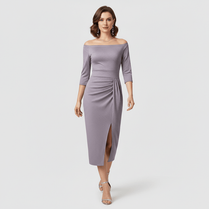 Chic Strapless Bridesmaid Evening Gown