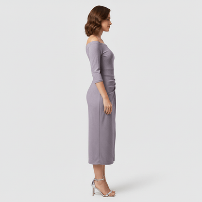 Chic Strapless Bridesmaid Evening Gown