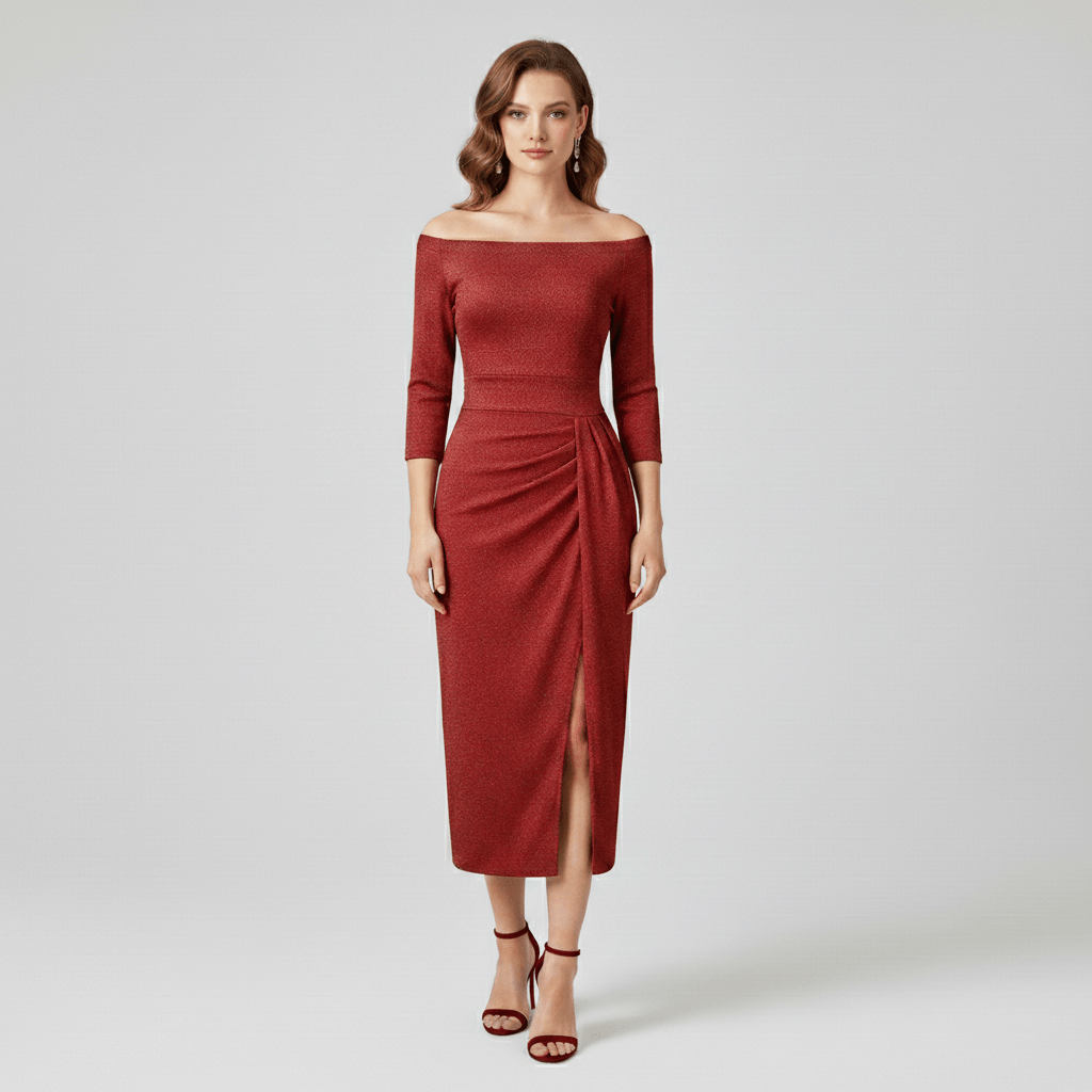 Chic Strapless Bridesmaid Evening Gown
