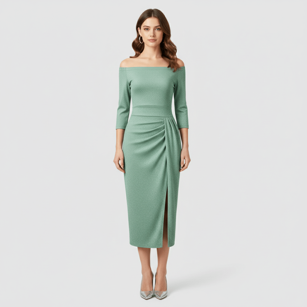 Chic Strapless Bridesmaid Evening Gown