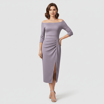 Chic Strapless Bridesmaid Evening Gown