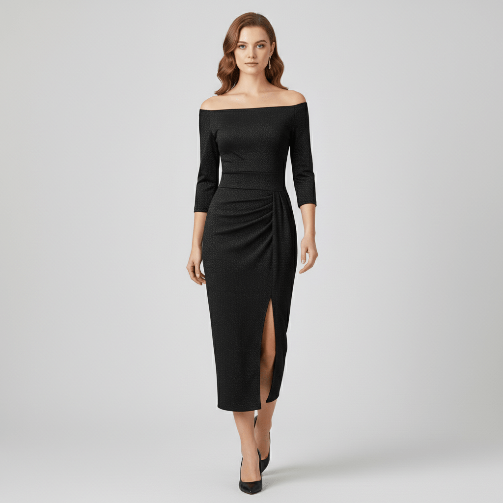 Chic Strapless Bridesmaid Evening Gown