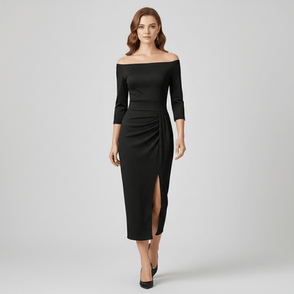 Chic Strapless Bridesmaid Evening Gown