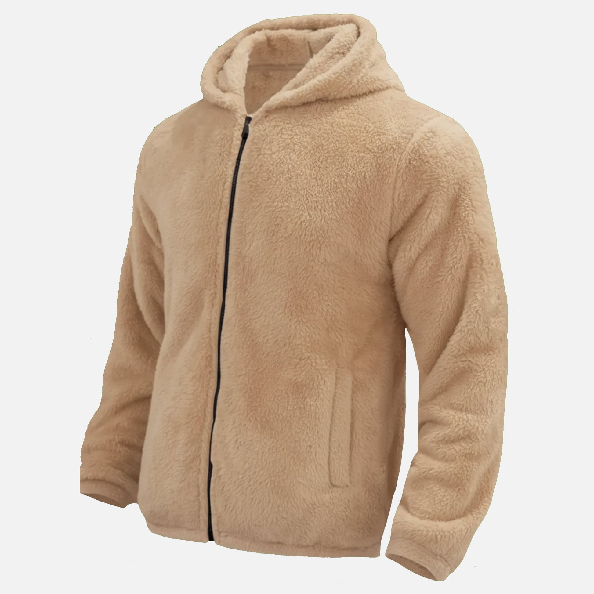 Warm Mens Fleece Hoodie Coat - OutfitLondon