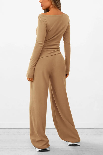 Comfy Tee and Loose Fit Pants Outfit Set
