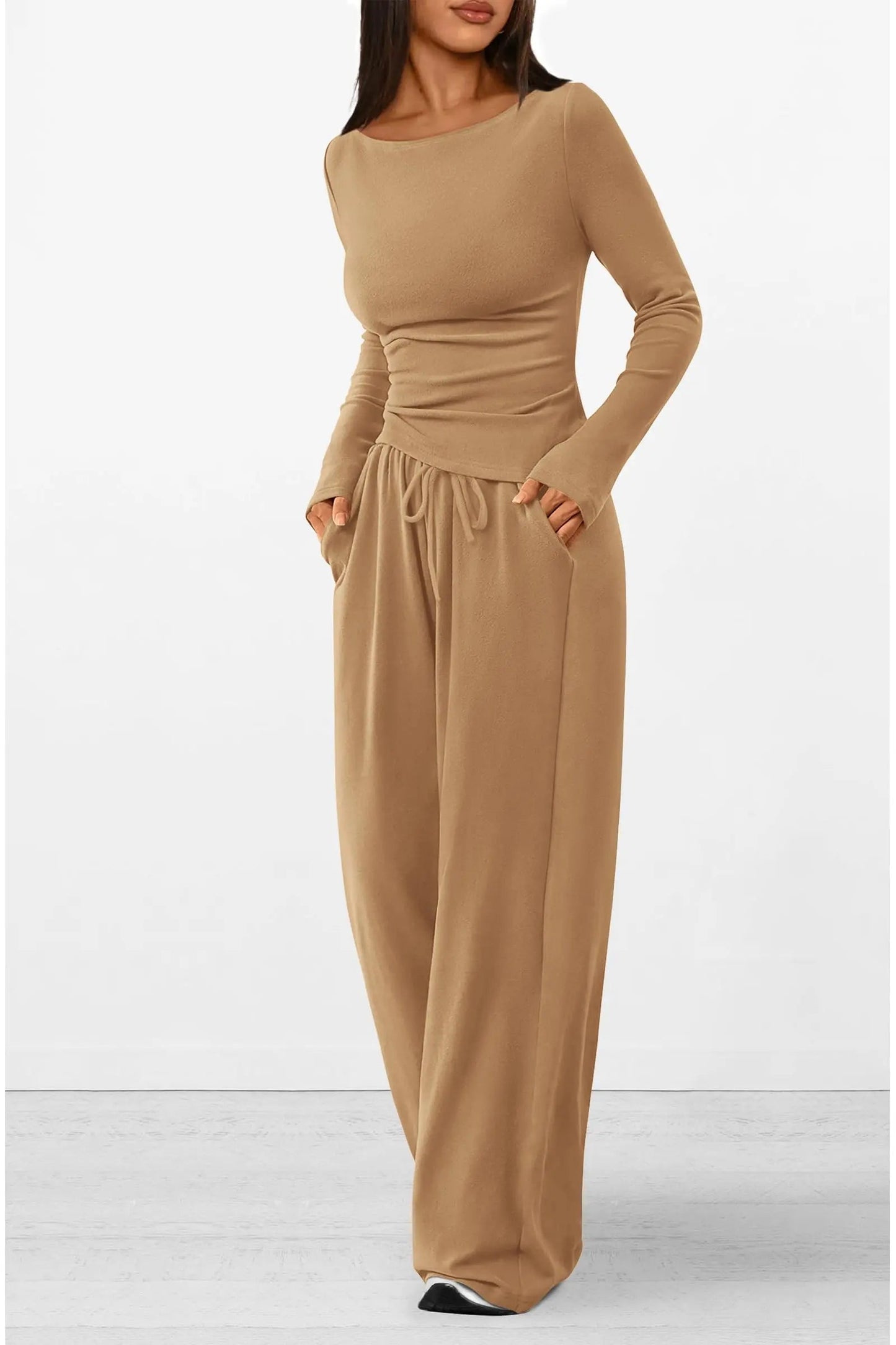 Comfy Tee and Loose Fit Pants Outfit Set