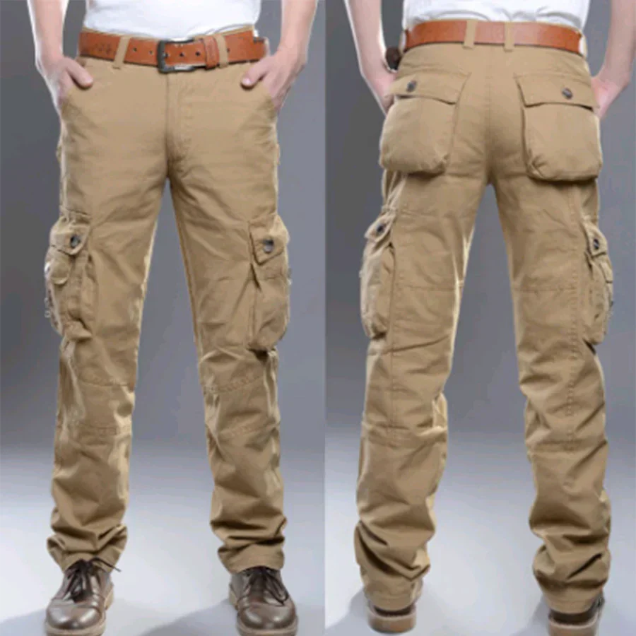 Comfortable Classic Straight Leg Cargo Pants - OutfitLondon