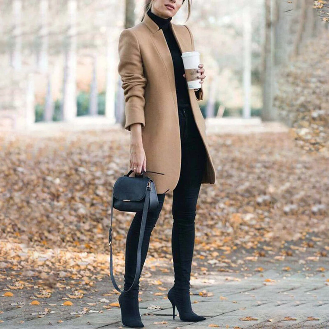 Classic Women's Long Waterproof Coat - OutfitLondon