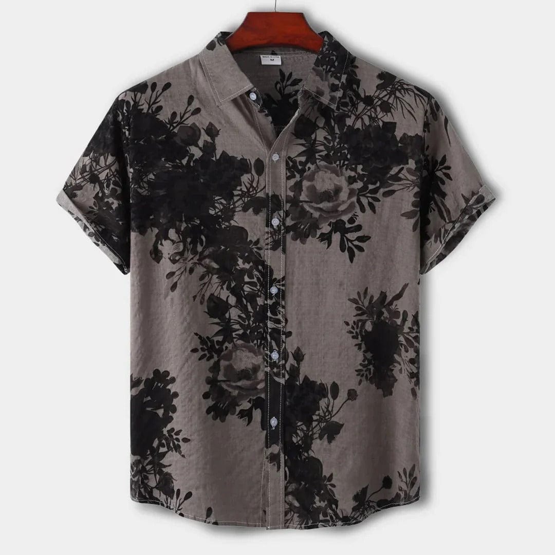 Vintage Style Floral Polo Tee - OutfitLondon
