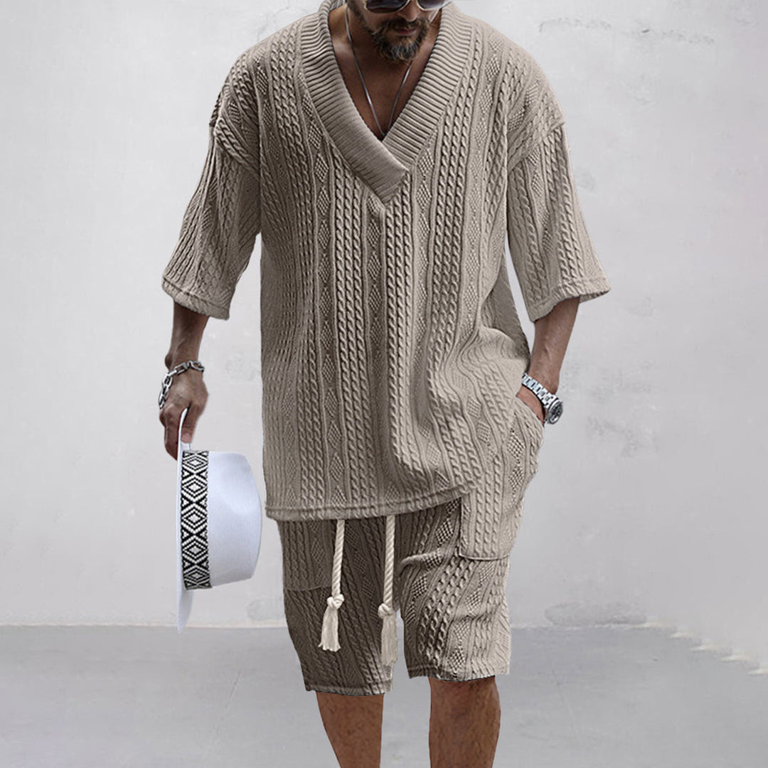 Soft Breathable Summer Shirt Shorts Set
