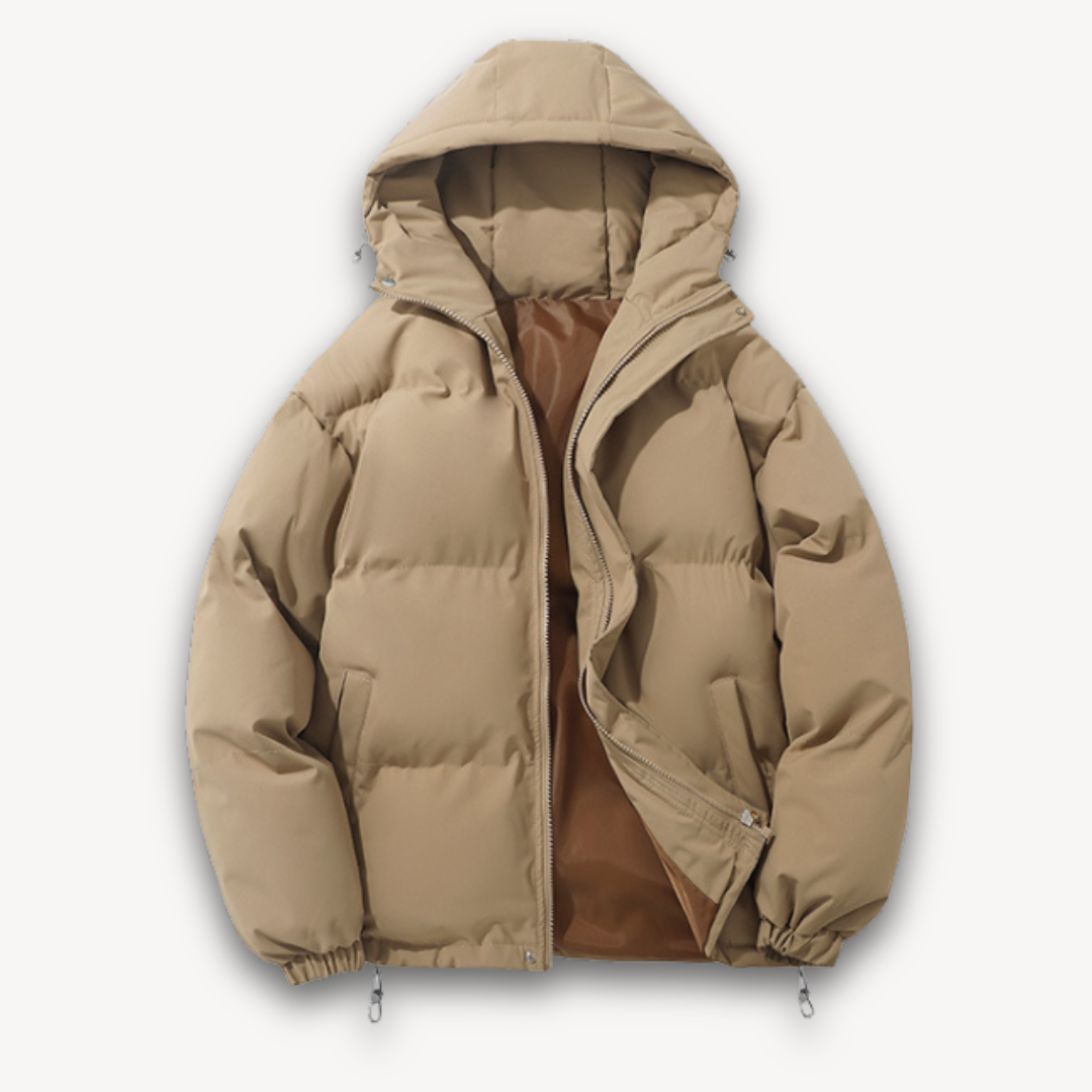 Men's Lightweight Puffer Coat with Hood