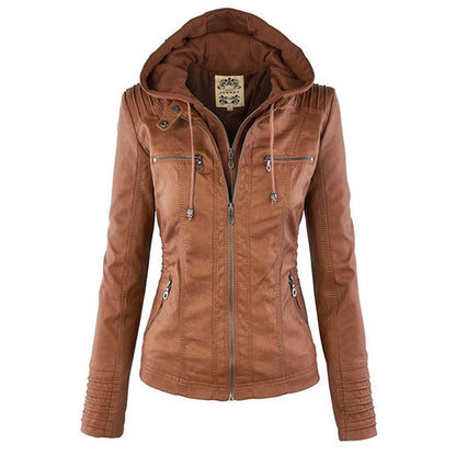 Warm Women's Biker Jacket Coat