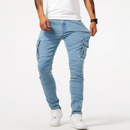 Men's Skinny Cargo Jeans Urban Style