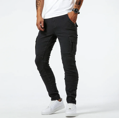 Men's Skinny Cargo Jeans Urban Style