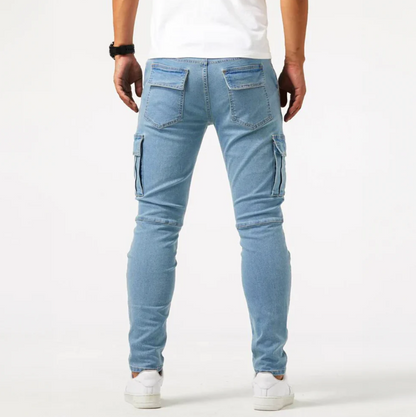 Men's Skinny Cargo Jeans Urban Style