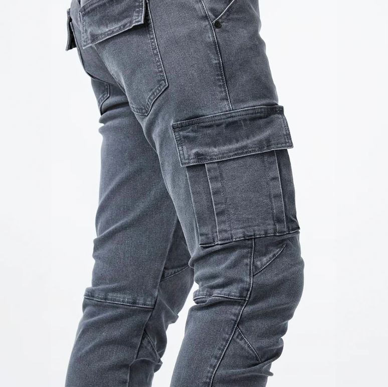 Men's Skinny Cargo Jeans Urban Style