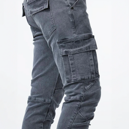 Men's Skinny Cargo Jeans Urban Style