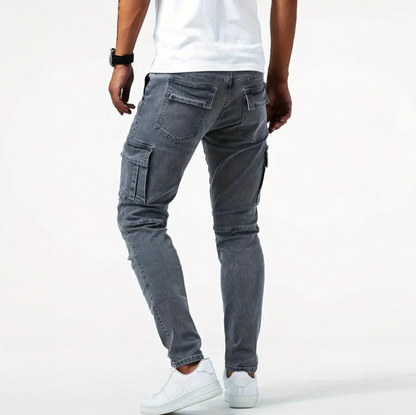 Men's Skinny Cargo Jeans Urban Style