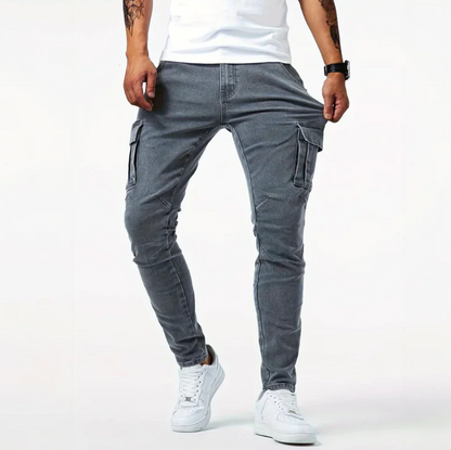 Men's Skinny Cargo Jeans Urban Style