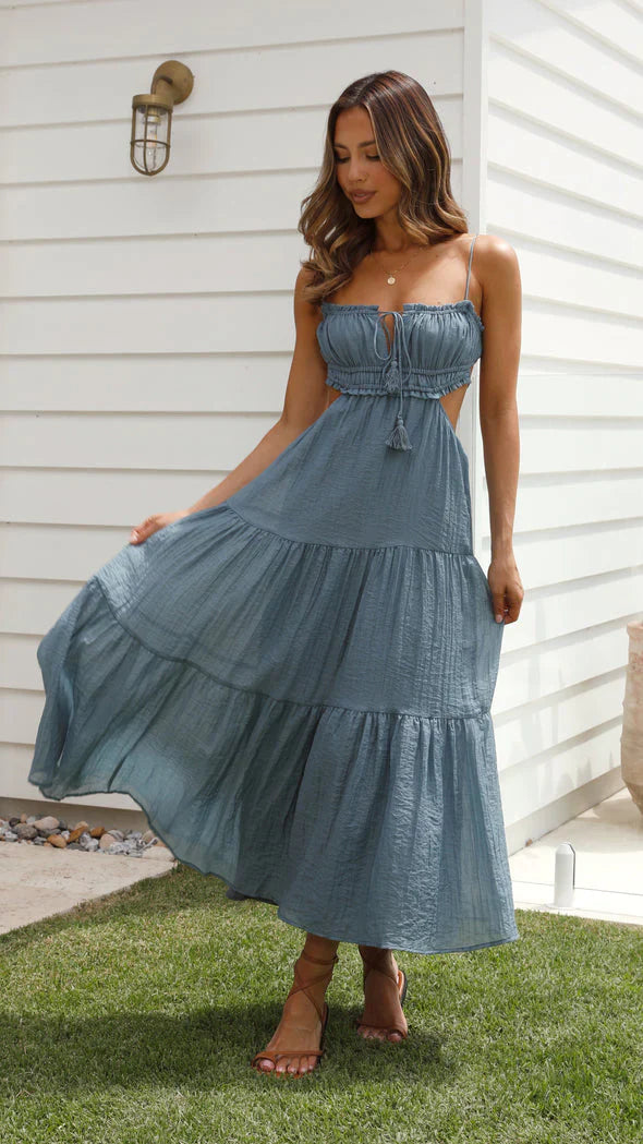 Chic Sundress with Thin Straps for Women - OutfitLondon