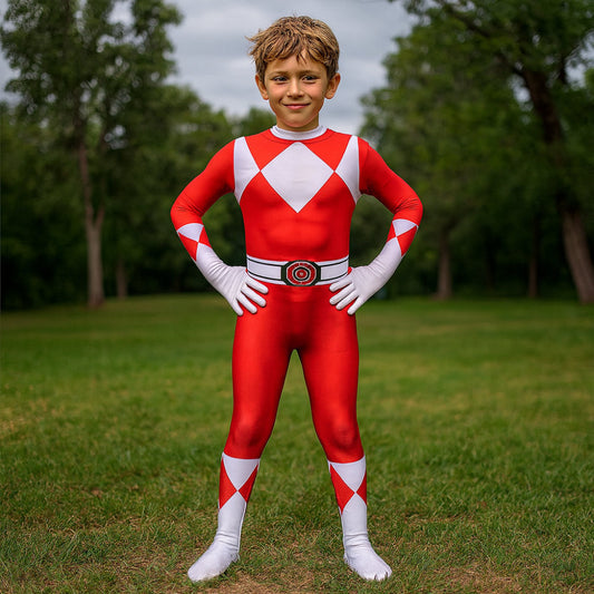 Kids Superhero Costume Jumpsuit with Mask - OutfitLondon
