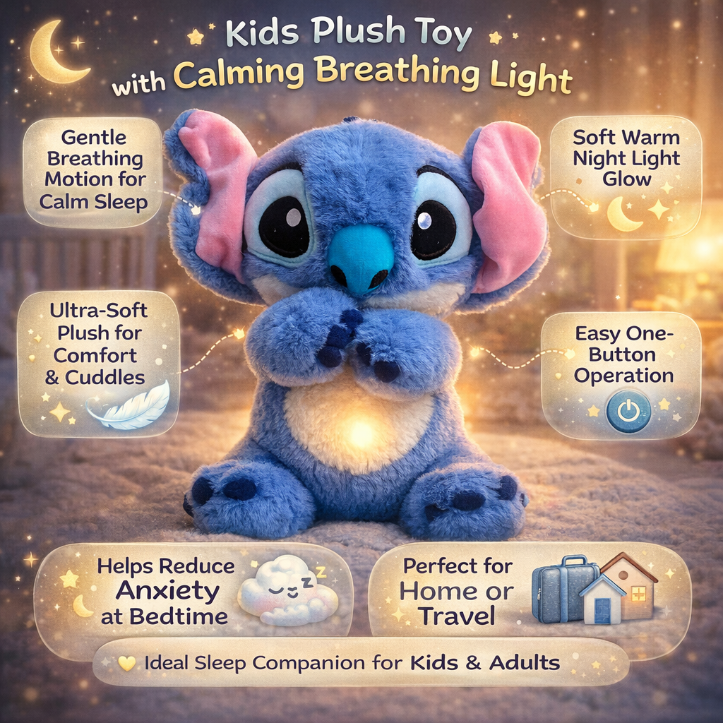 Soft Nightlight Plush Toy Sleep Buddy for Kids