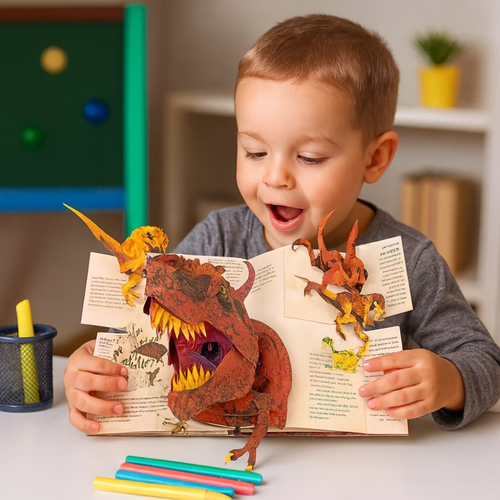 Fun Interactive 3D Dinosaur Pop Up Book for Kids - OutfitLondon