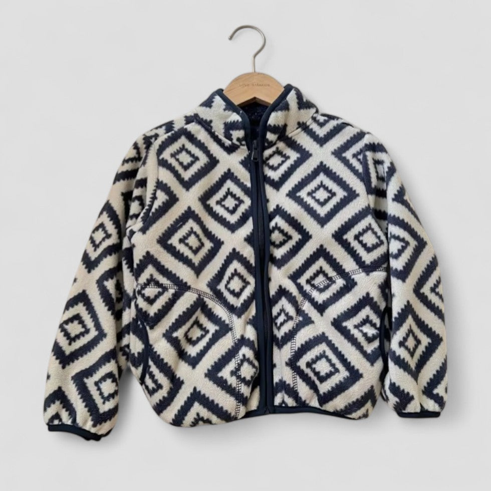 Soft Warm Women's Striped Fleece Coat - OutfitLondon