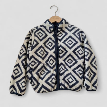 Soft Warm Women's Striped Fleece Coat - OutfitLondon