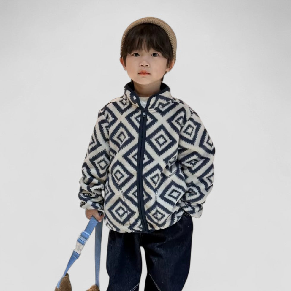 Soft Warm Women's Striped Fleece Coat