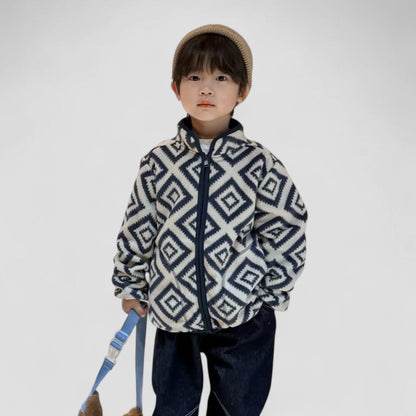 Soft Warm Women's Striped Fleece Coat