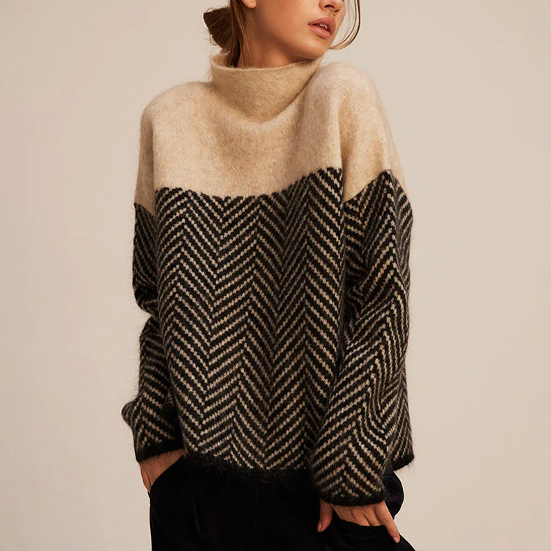 Warm Crew Neck Knit Sweater Women - OutfitLondon