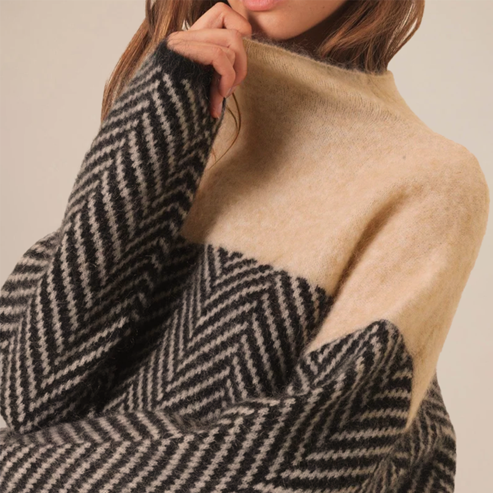 Warm Crew Neck Knit Sweater Women