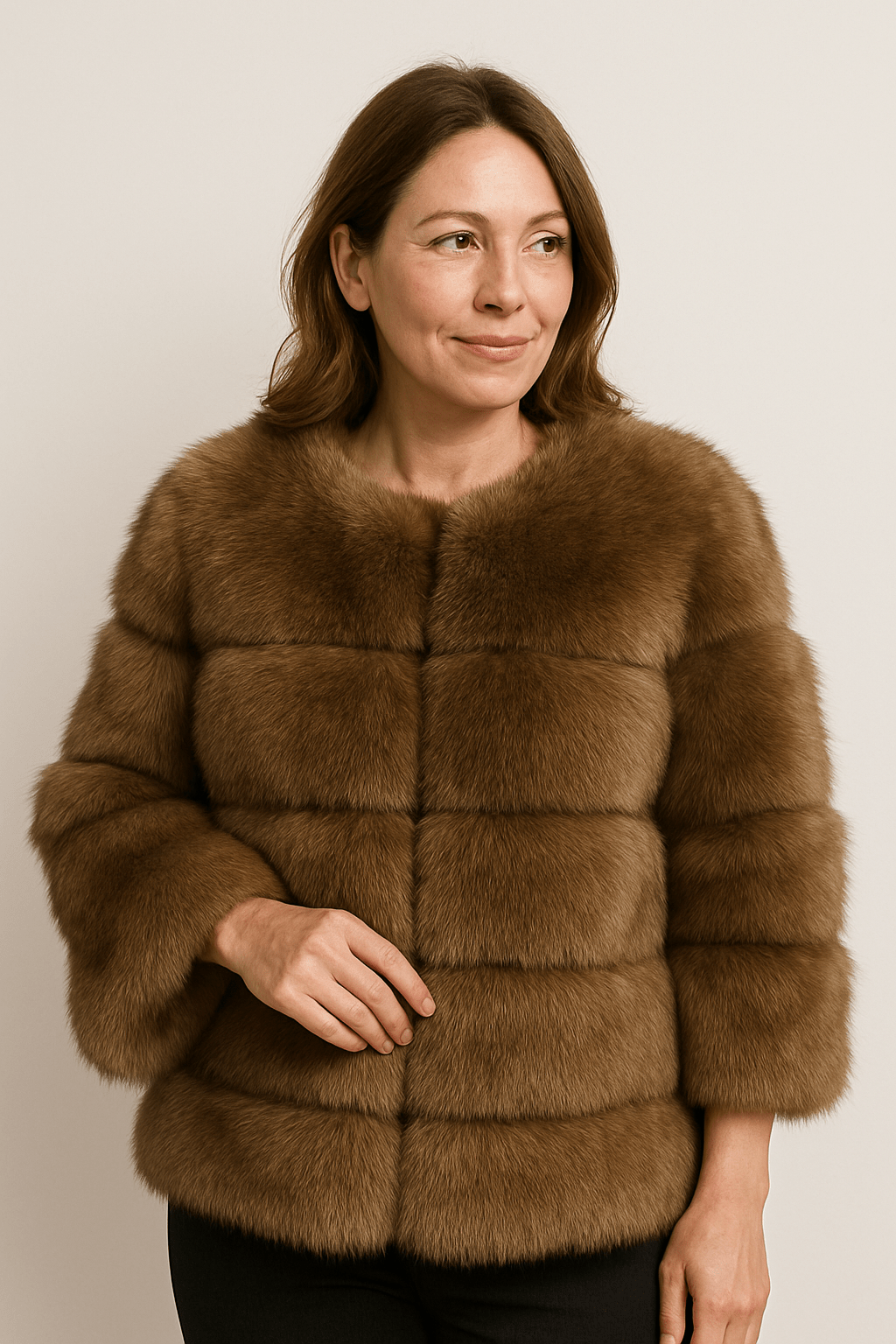 Cozy Women's Short Fuzzy Winter Coat - OutfitLondon