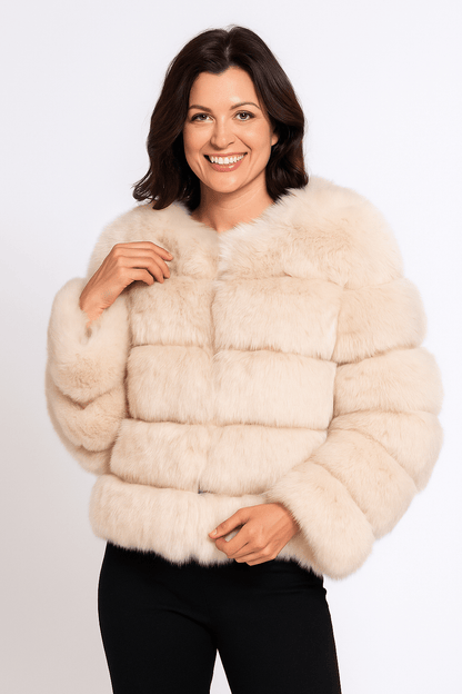 Cozy Women's Short Fuzzy Winter Coat