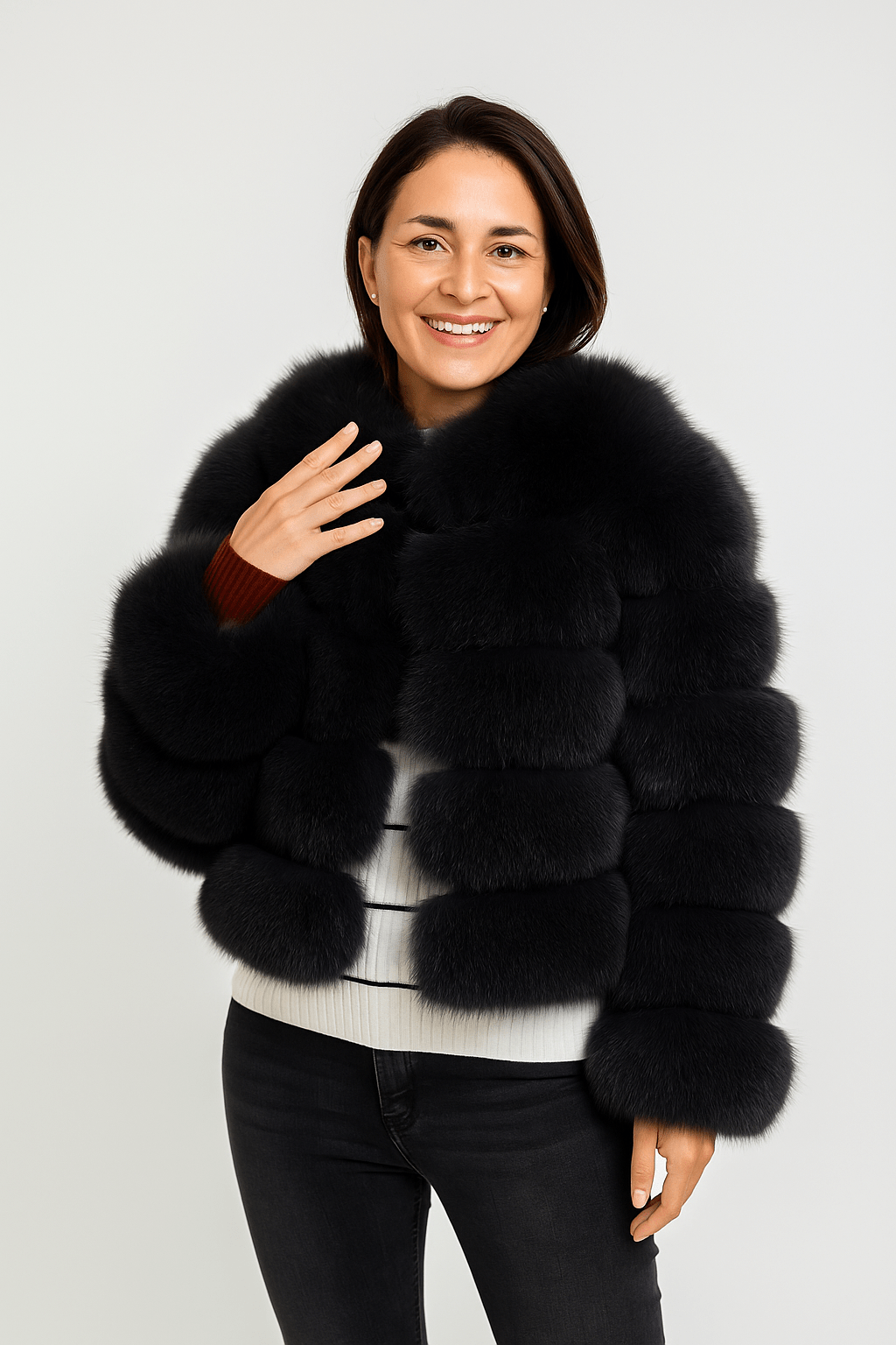 Cozy Women's Short Fuzzy Winter Coat