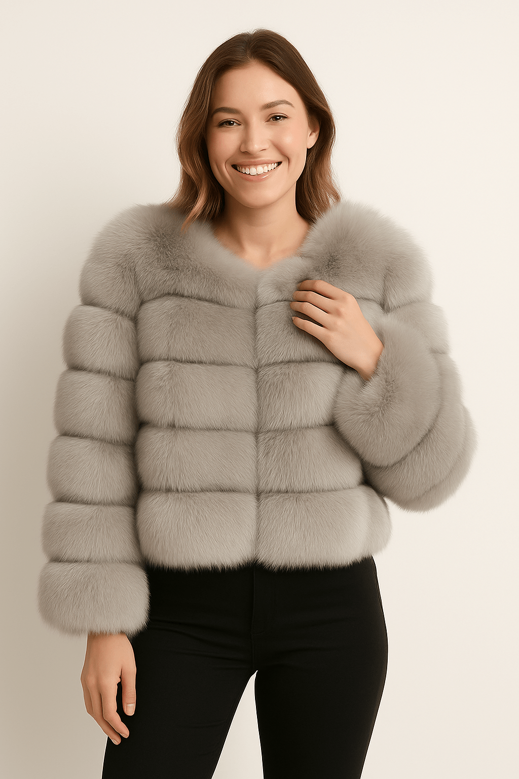 Cozy Women's Short Fuzzy Winter Coat