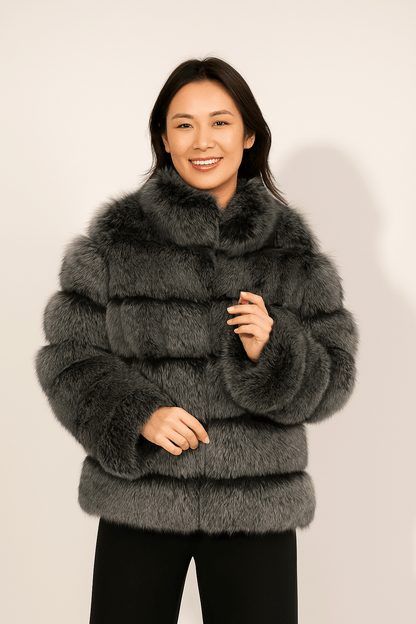 Cozy Women's Short Fuzzy Winter Coat
