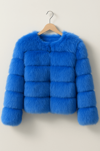 Cozy Women's Short Fuzzy Winter Coat