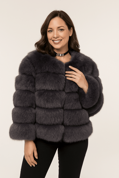 Cozy Women's Short Fuzzy Winter Coat